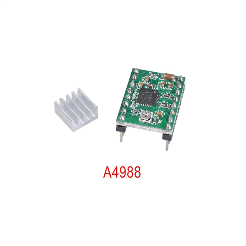 A4988 Step Motor Sürücü Kartı 2A Yeşil + Soğutucu