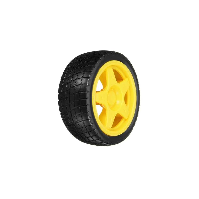 6V 250RPM Sarı Motor Uyumlu Tekerlek - Motor Tekeri