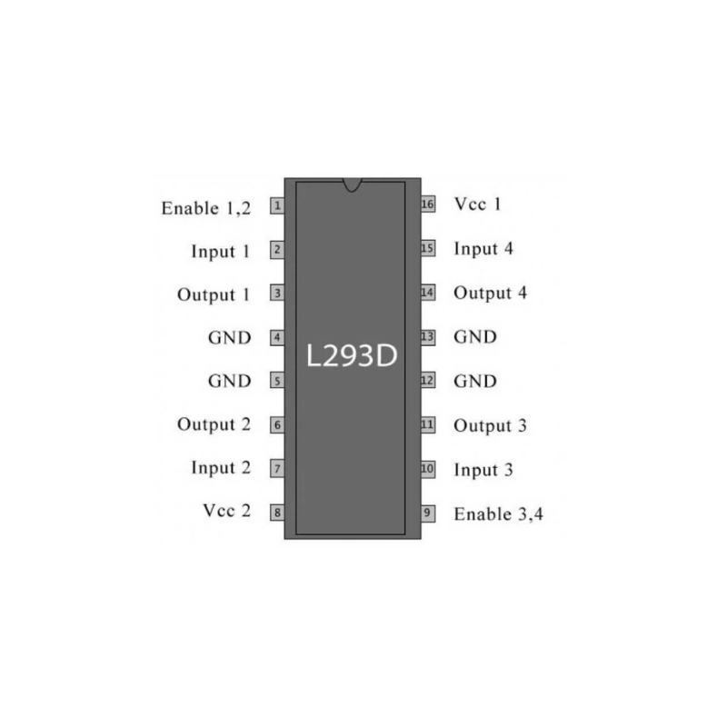 L293D Motor Sürücü Entegresi DIP-16