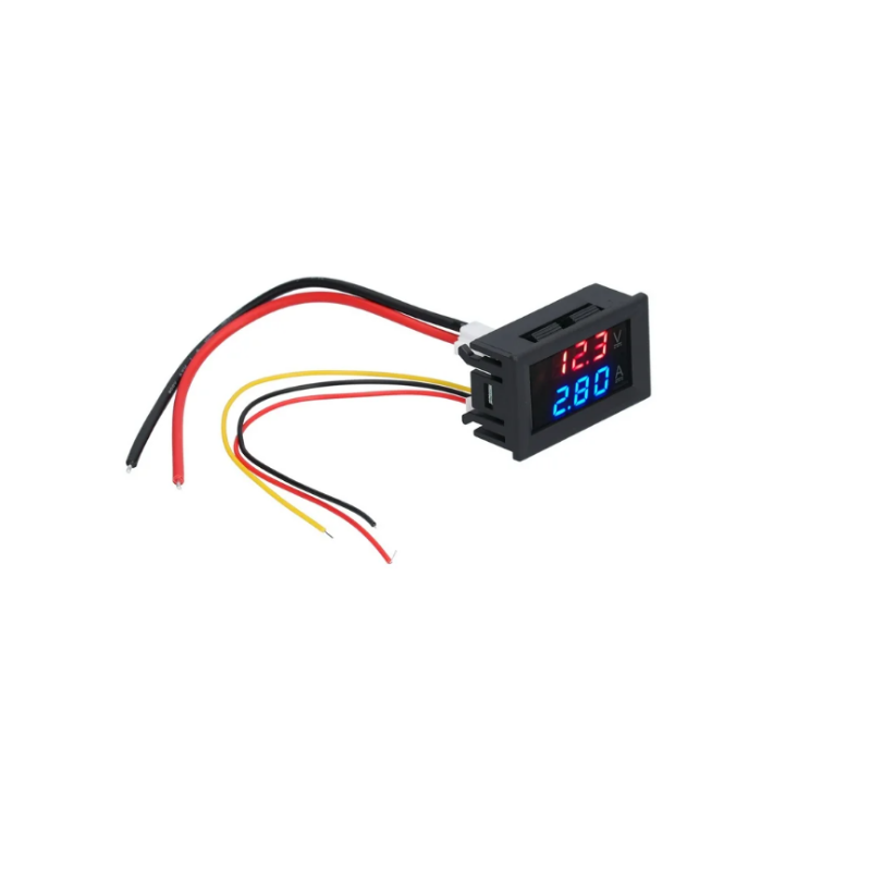 Dijital Voltmetre Ampermetre Dual DC 0V-100V 10A