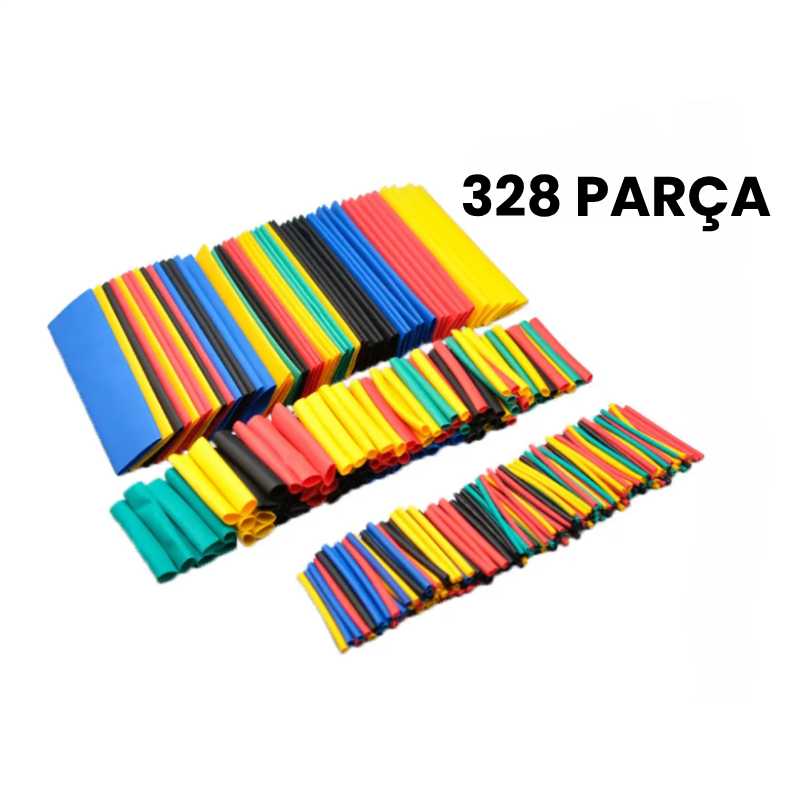 Isı ile Daralan Makaron Kablo Seti - 328 Adet