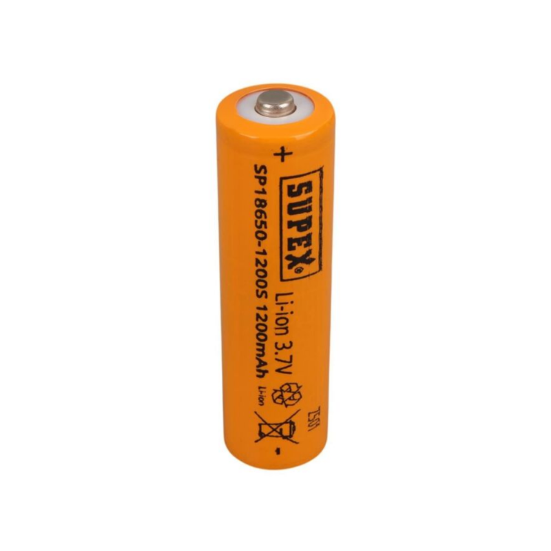 SUPEX 18650 3.7V 1200mAh Li-ion Şarjlı Pil