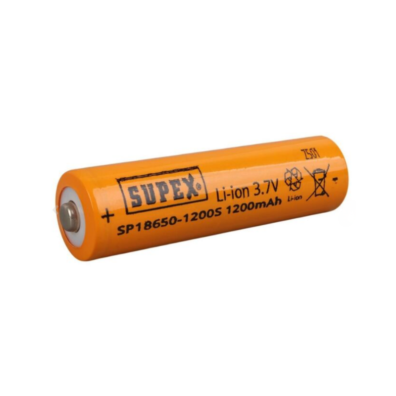 SUPEX 18650 3.7V 1200mAh Li-ion Şarjlı Pil