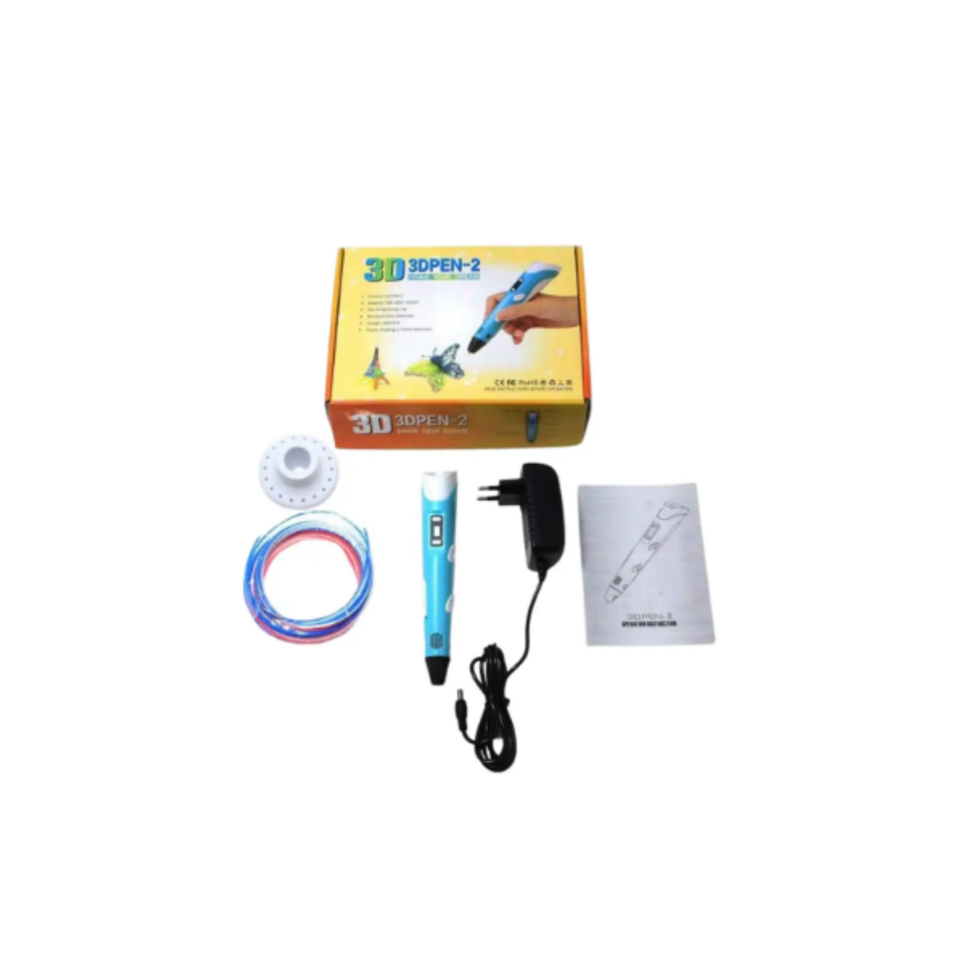 3DPen-2 3D Kalem Adaptör Dahil