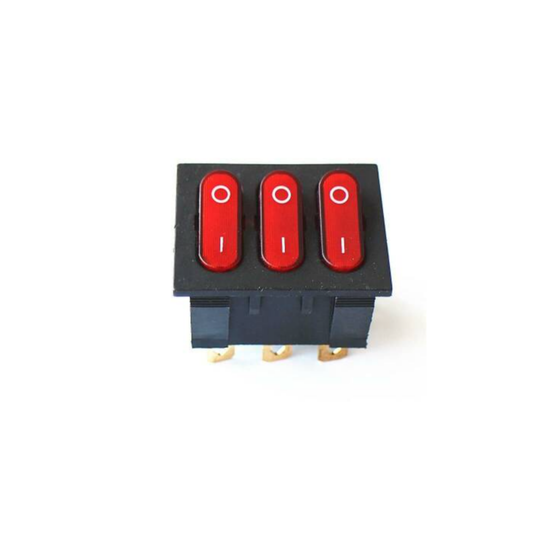 KCD3 Üçlü Işıklı ON-OFF Anahtar 9 Pin