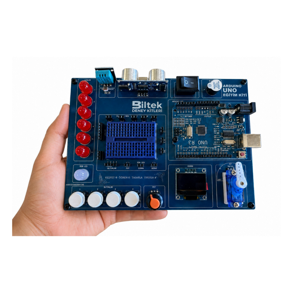 Biltek Arduino Uno Eğitim Deney Kiti – Sensörlü Elektronik ve Kodlama Seti